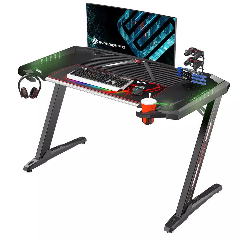 Eureka Ergonomic General Series Z2 51'' E-sports Gaming Desk With RGB ...