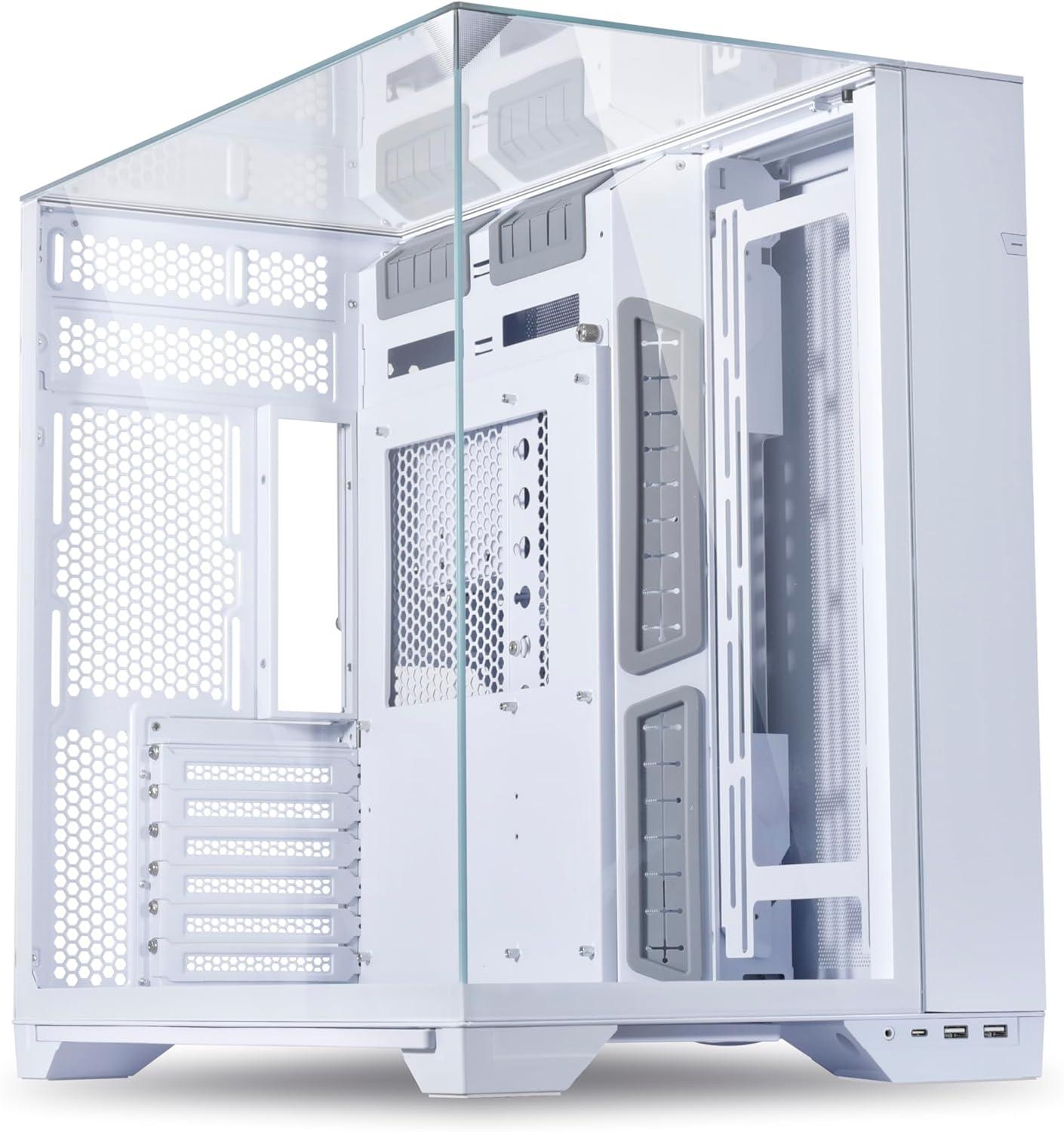 Lian Li O11 Vision ATX Mid Tower Gaming Case White (No Fans Included ...